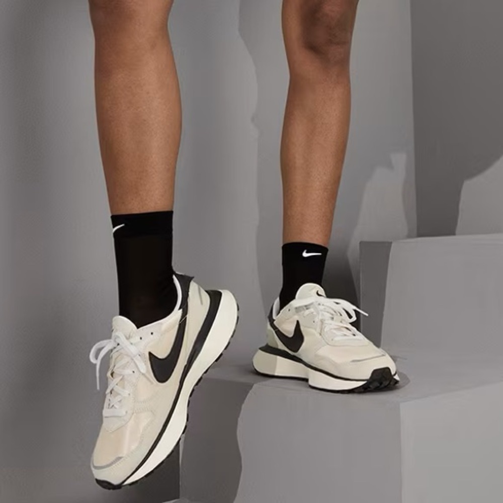 Nike Phoenix Waffle Sneakers Athletic Shoes White Sanddrift Black Womens 9.5 - Picture 13 of 15